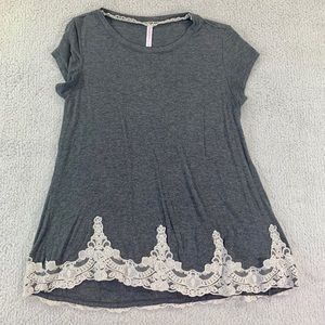 Xhilaration baby doll grey top S